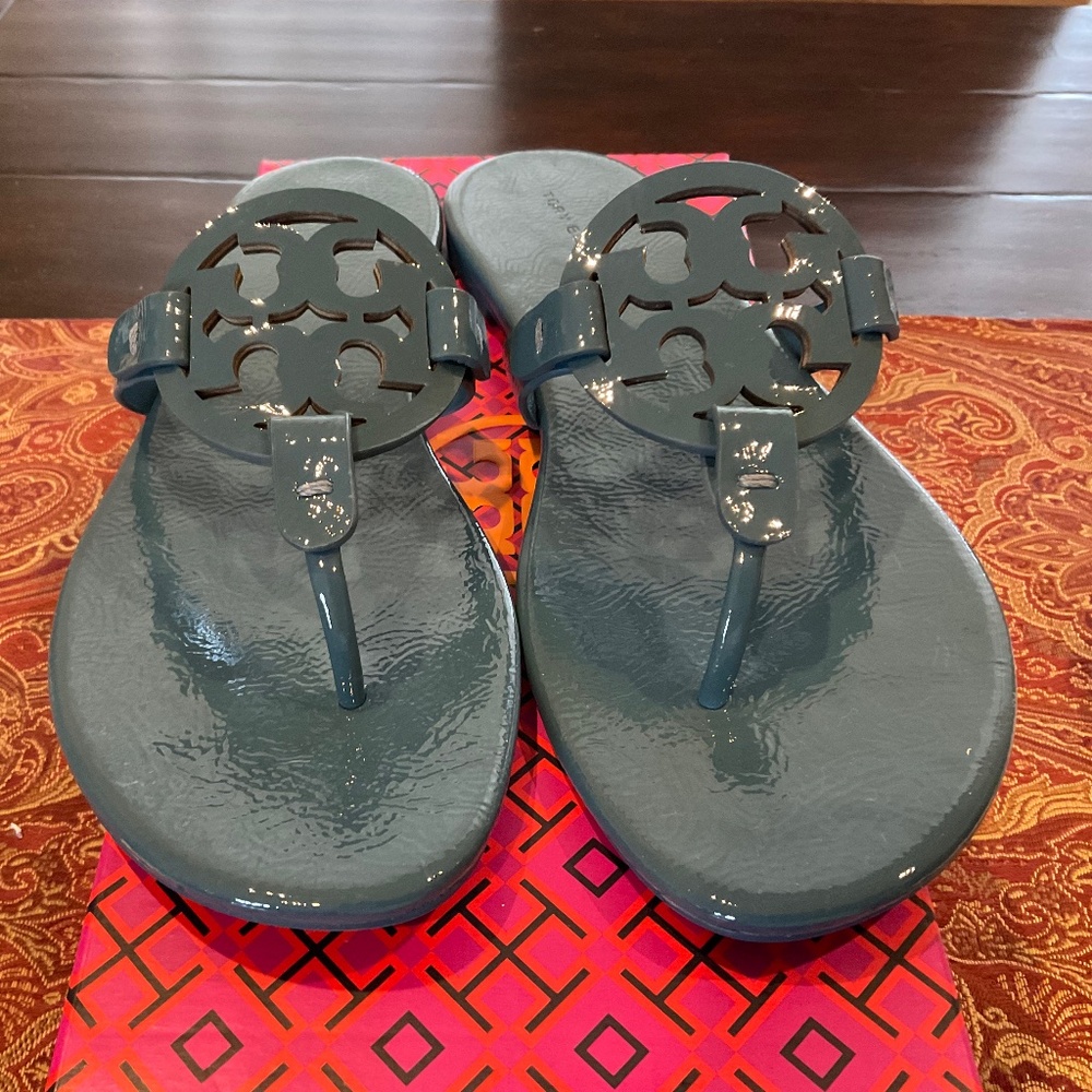Tory Burch Miller Sandals in brisk blue, BNIB,MSRP$198 Must have